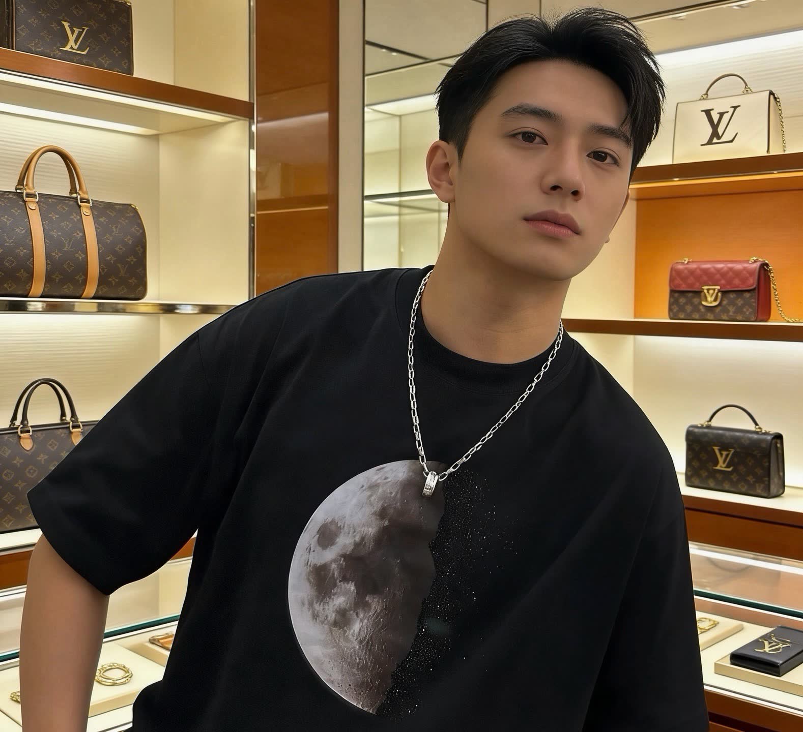 Louis Vuitton Silver Chain Necklace